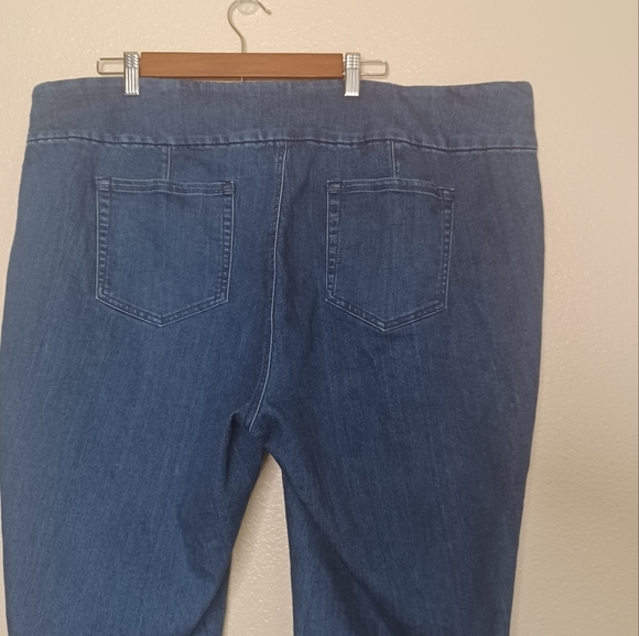 Charter Club Womens Plus Size 24W Blue   Red Velvet Trim Cambridge Slim Pants - Picture 7 of 12